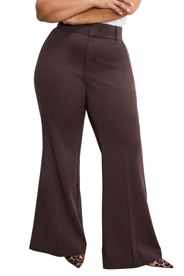 Essential Flare Leg Pants, Alternate, color, DARK CHOCOLATE
