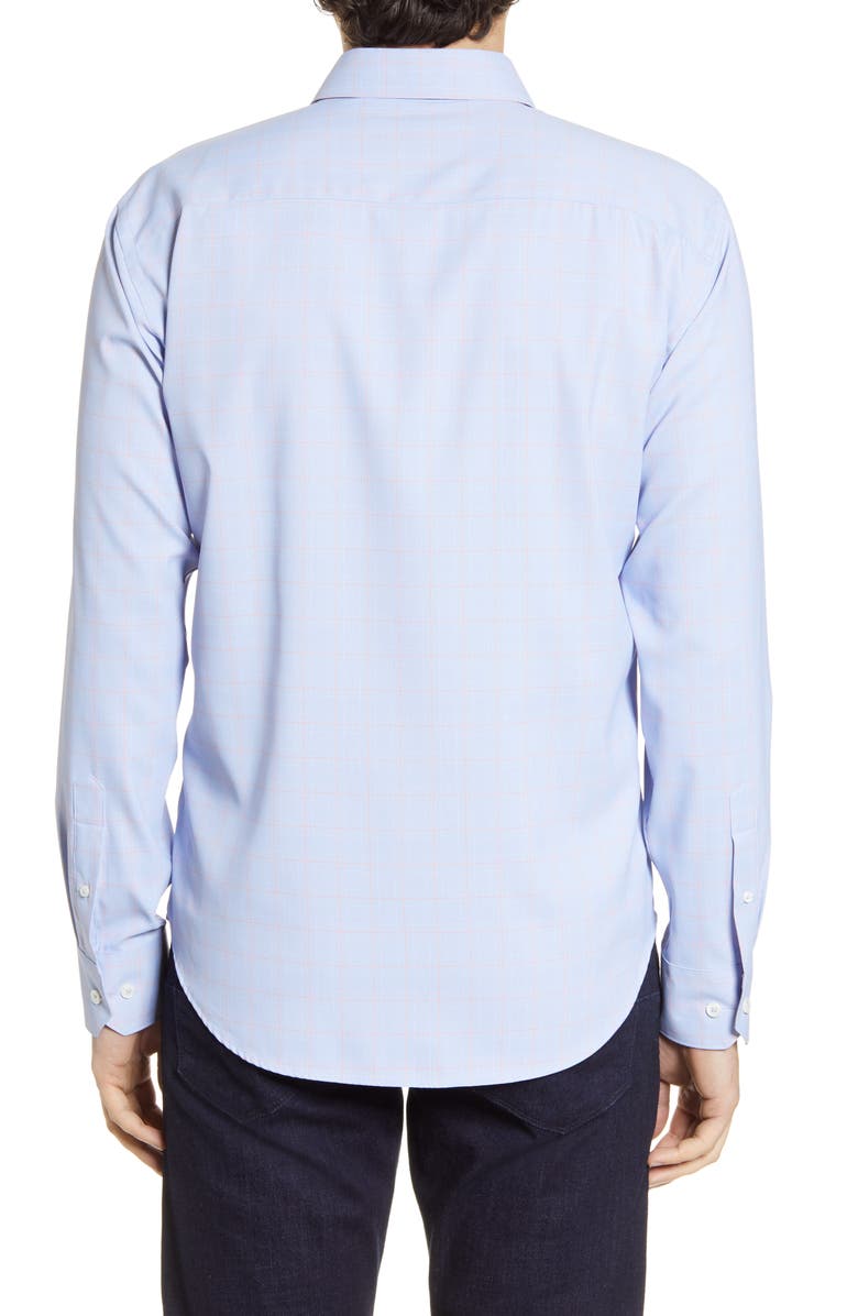 Bugatchi Shaped Check Button-Up Performance Shirt, Alternate, color, 