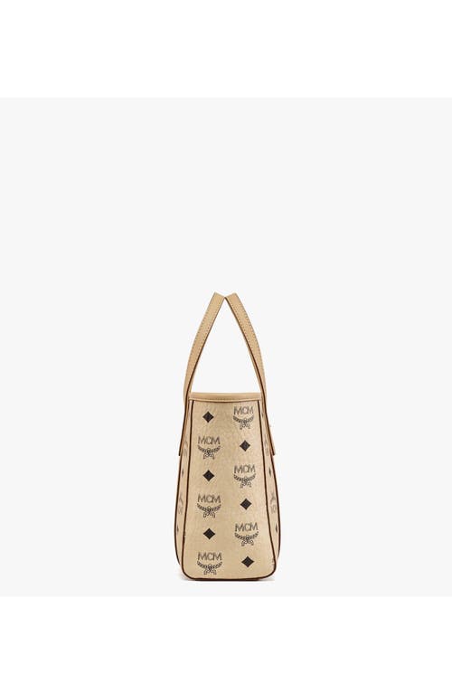 Mcm Mini Tony Printed Canvas Tote Bag In Brown