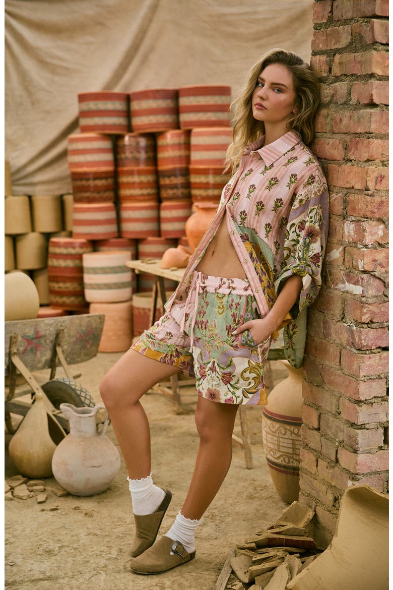 Renata Aura Cover-Up Shorts, Alternate, color, PINK MULTI