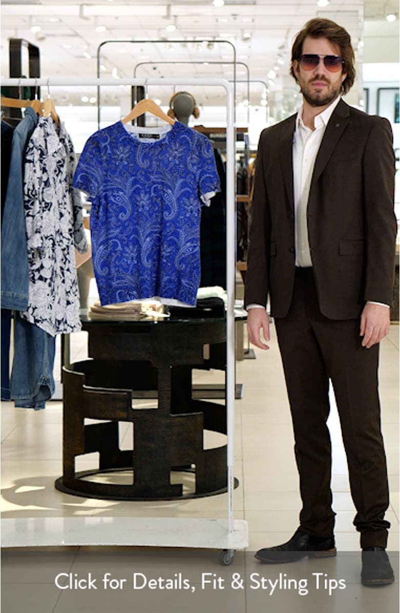 Paisley Cotton Blend Short Sleeve Sweater, sales video thumbnail