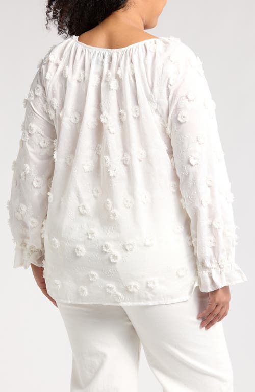 FORGOTTEN GRACE FORGOTTEN GRACE FLORAL EMBROIDERED LONG SLEEVE BUTTON-UP TOP