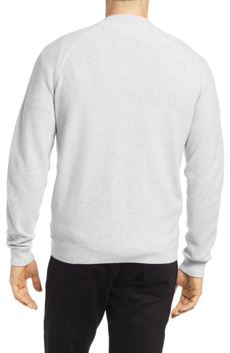 Nordstrom Textured Zip Front Cotton & Cashmere Cardigan, Alternate, color,