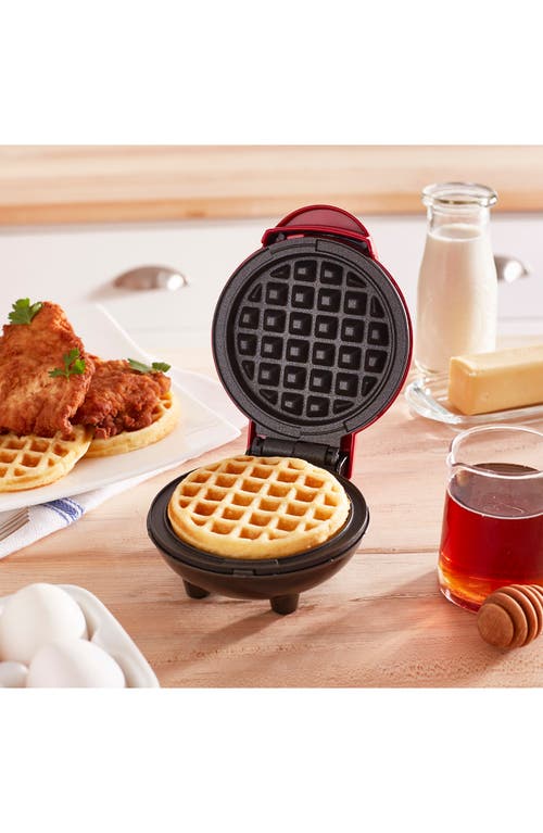 Dash Mini Heart Waffle Maker In Red
