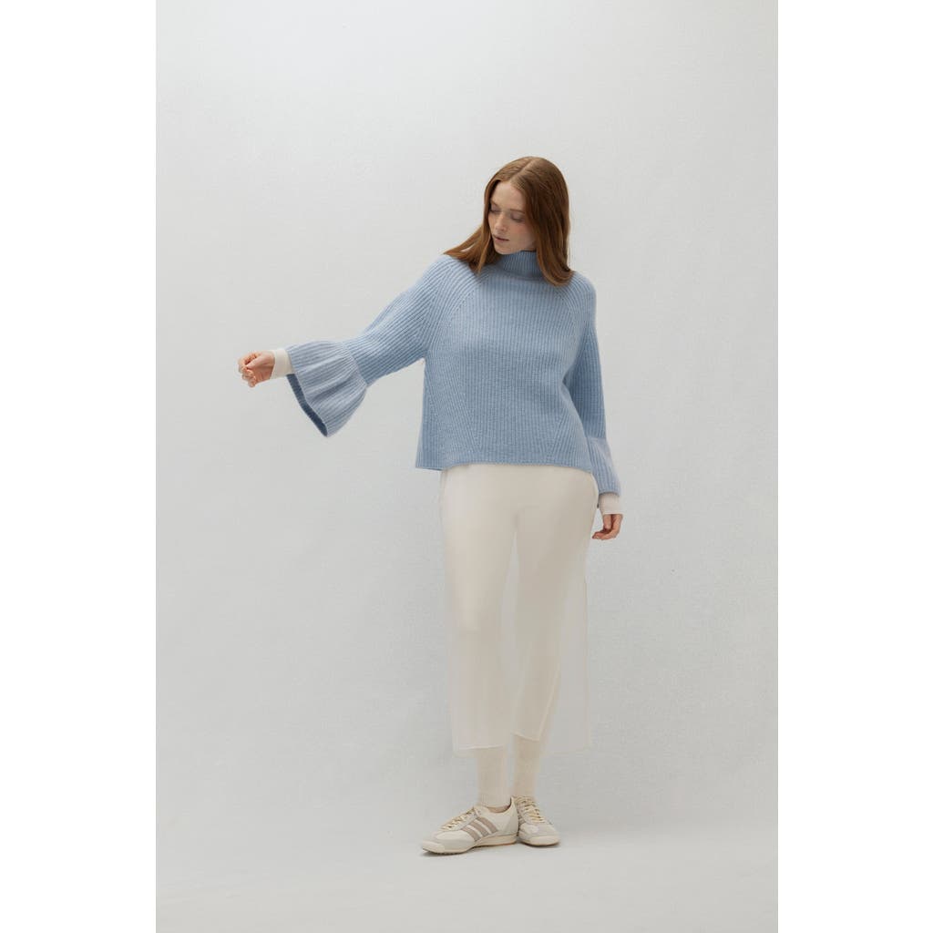 Naked Cashmere Luxe Puff Turtleneck In Blue