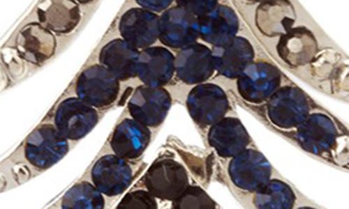 Olivia Welles Peacock Paradise Crystal Drop Earrings In Silver