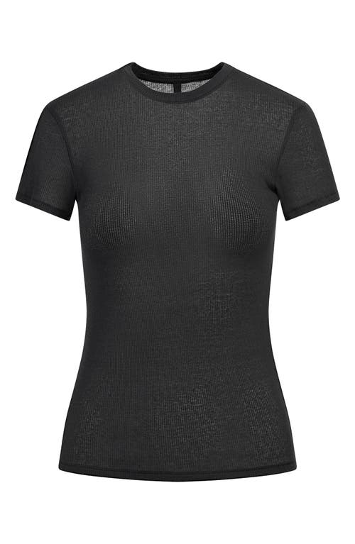 Skims Fits Everybody Stretch-jersey T-shirt In Black