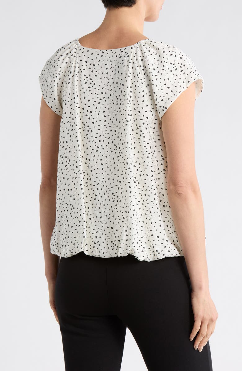 PATRIZIA LUCA Printed Bubble Top, Alternate, color, Black