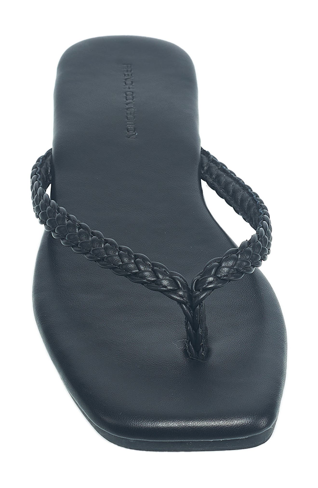 French Connection Louvre Flip Flop Sandal, Alternate, color, Black