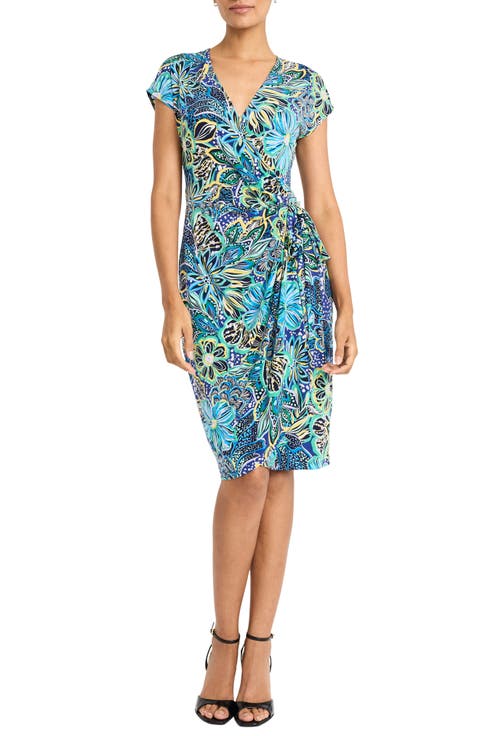 Matte Jersey Faux Wrap Dress