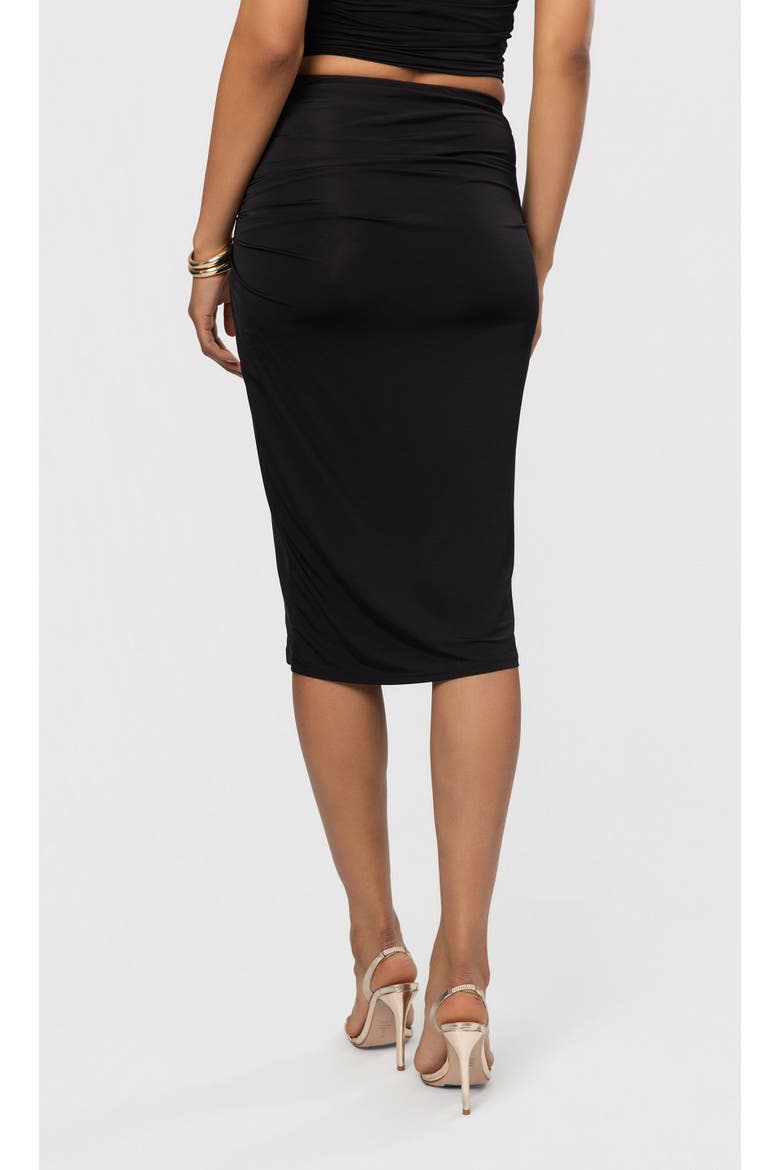 Lilian Sheen Jersey Skirt, Alternate, color, Black