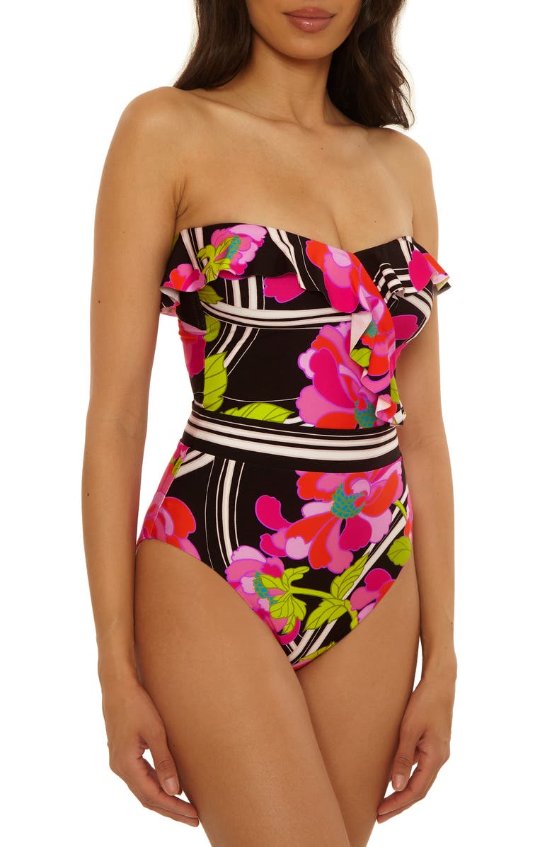 Trina Turk Bougainvillea One-Piece Swimsuit, Alternate, color, Multi