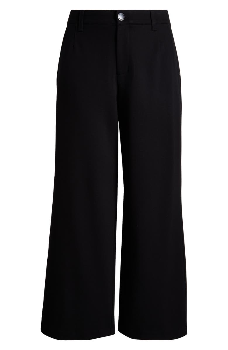 Wit & Wisdom Whitney Skyrise Plaid Wide Leg Trousers, Alternate, color, Black