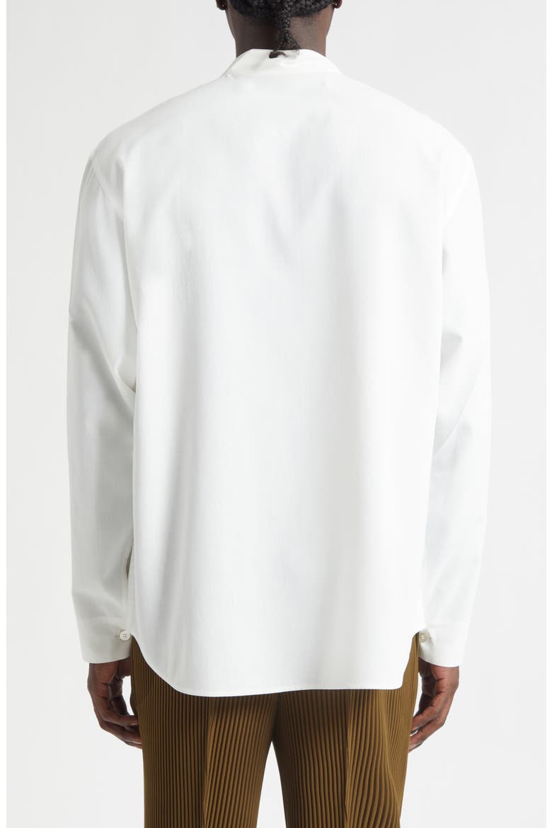 Pressed Embroidery Button-Up Shirt, Alternate, color, WHITE