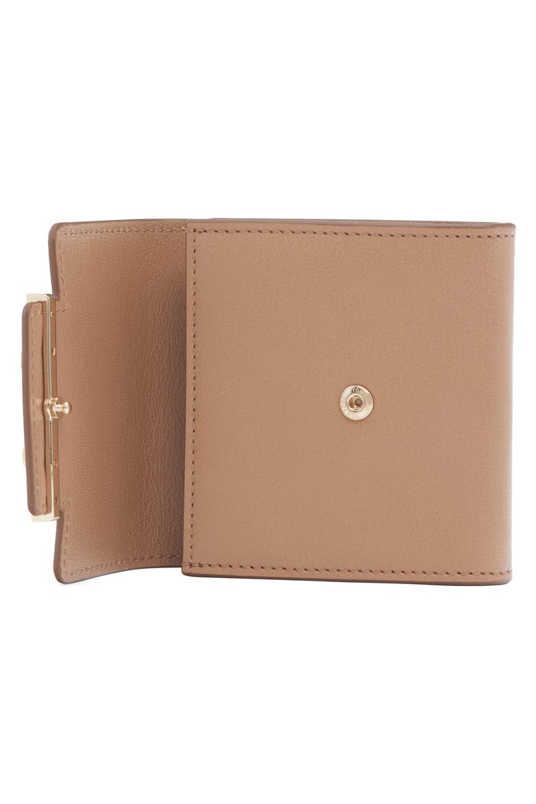 Double T Leather Card Holder, Alternate, color, RHUM