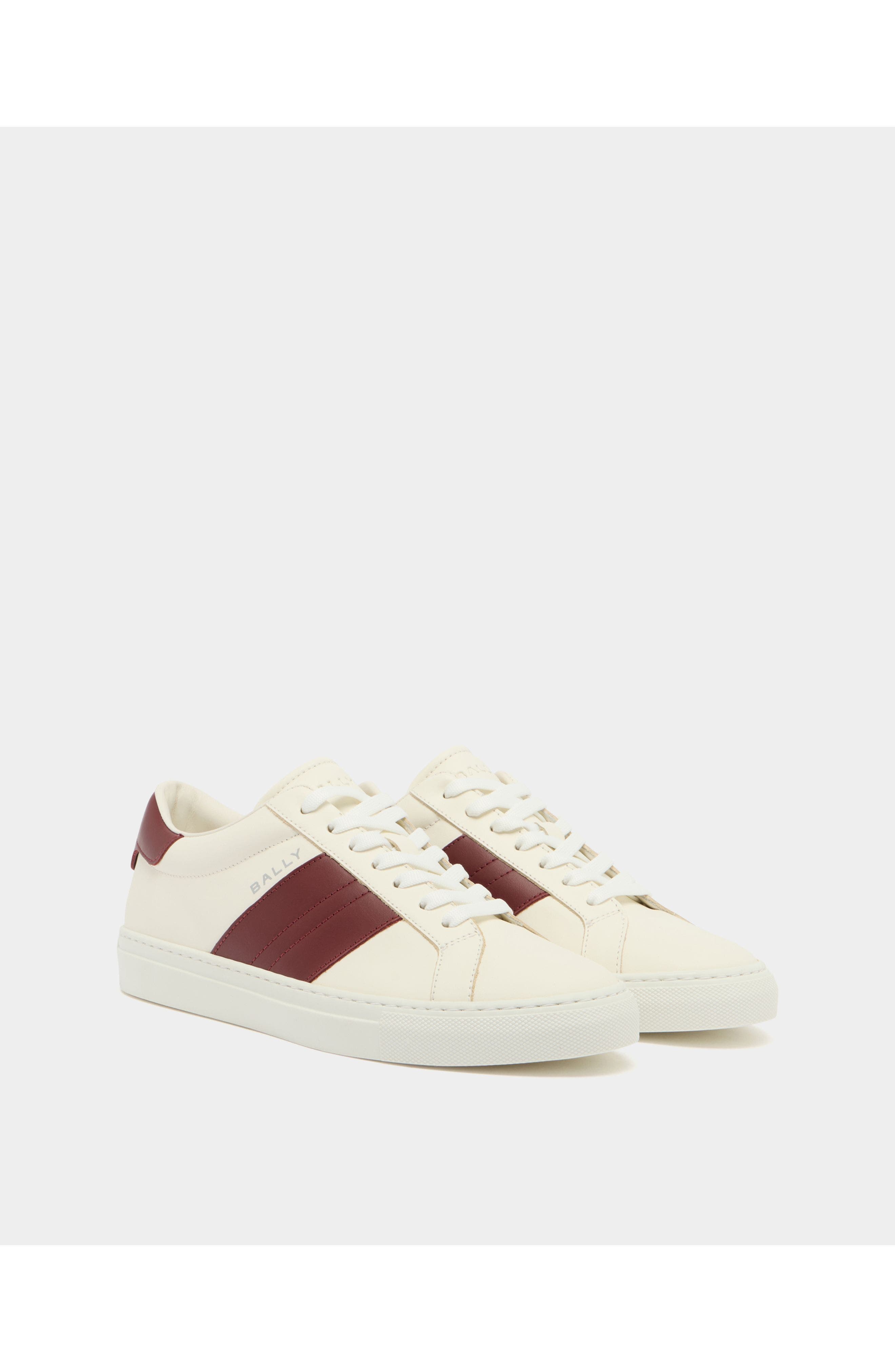 Bally Hedon Sneaker in Leather, Alternate, color, White