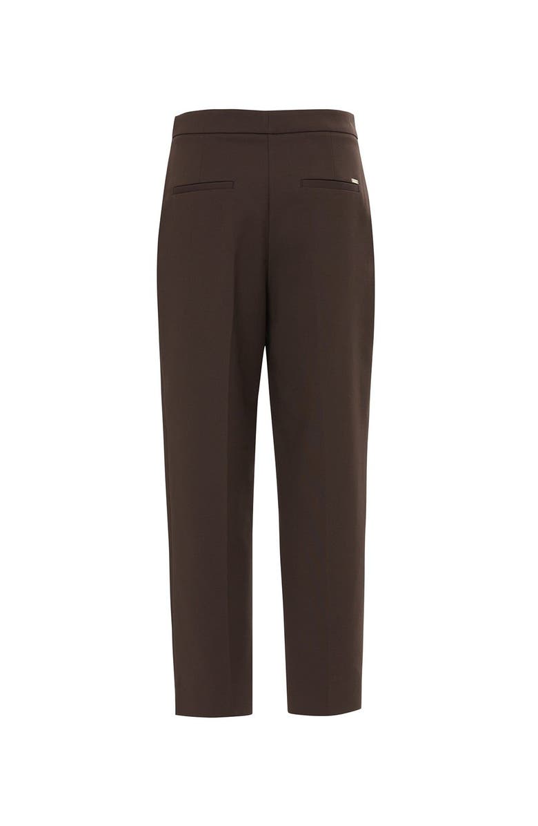 Gizia Carrot-Fit Trousers with Zipper and Logo Detail, Alternate, color, Brown