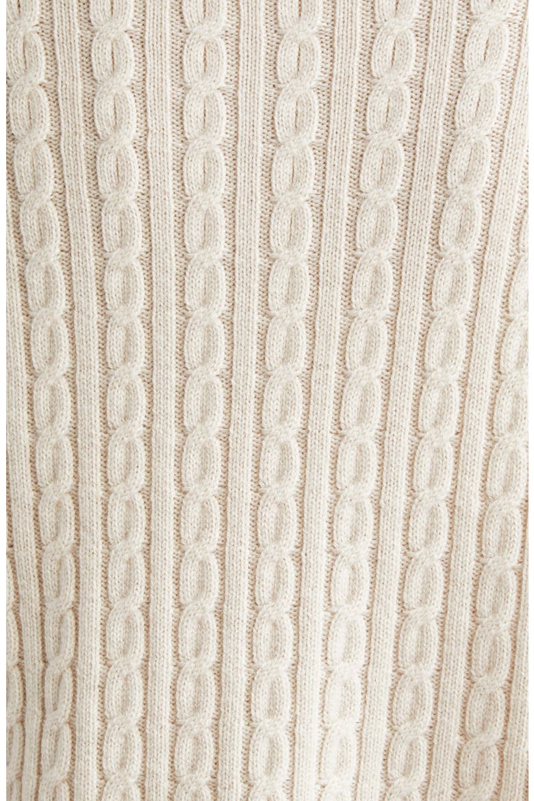 Ussuri Embellished Cable Wool Sweater, Alternate, color, BEIGE