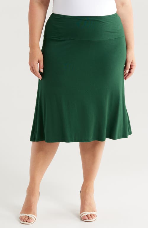 24seven Comfort Apparel A-Line Skirt in Hunter  product