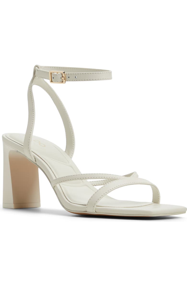 ALDO Stellare Ankle Strap Sandal, Main, color, White/ Bone