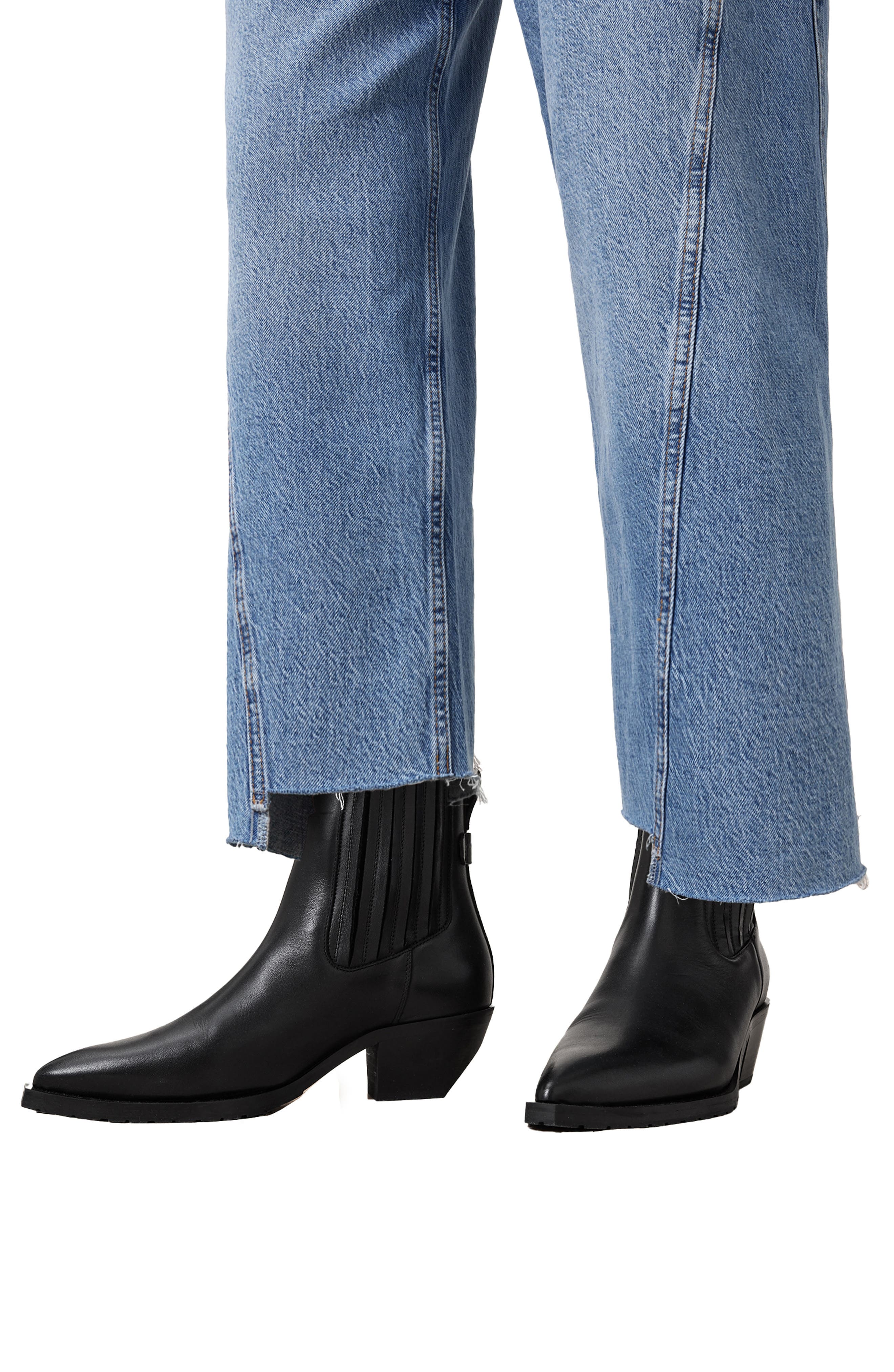 AllSaints Marcie Chelsea Boot, Alternate, color, Black