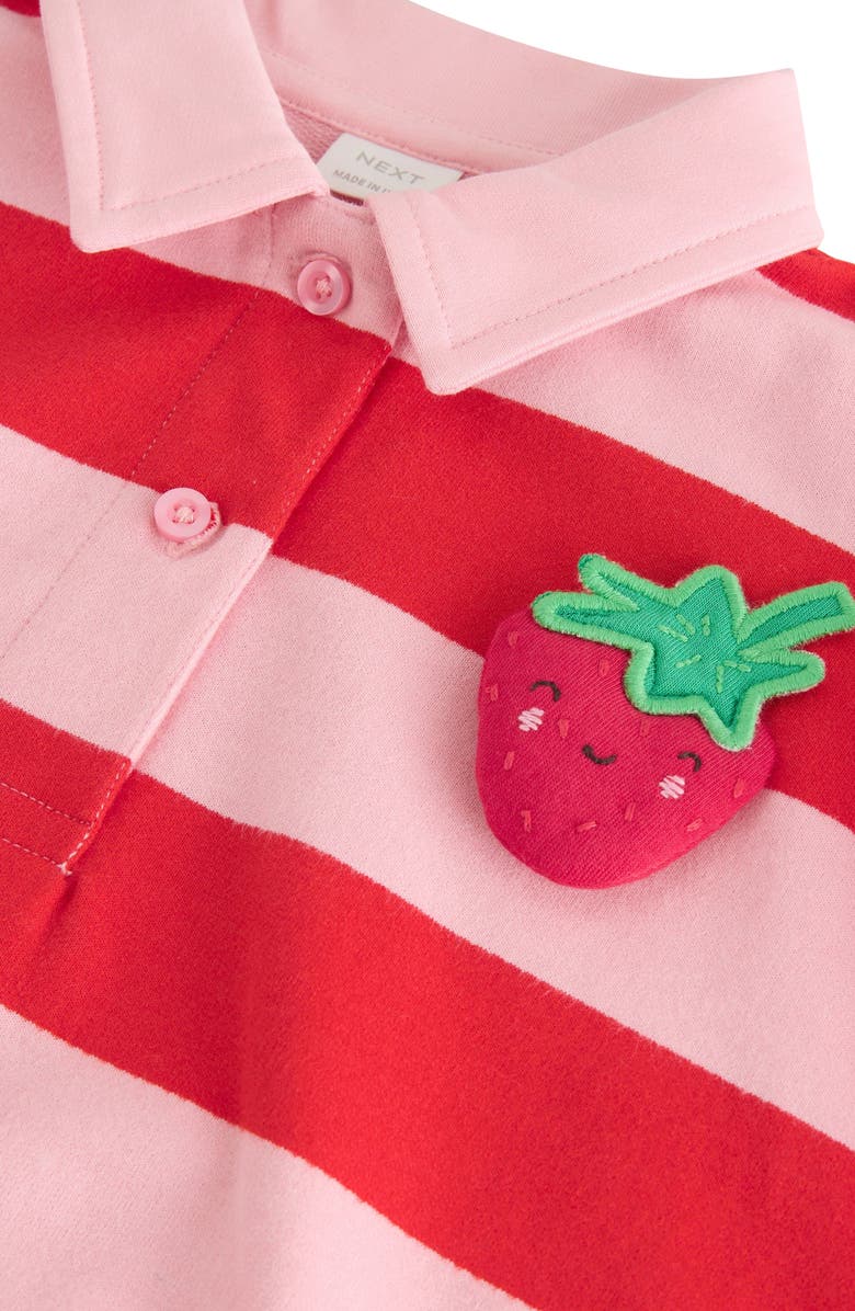 NEXT Kids' Strawberry Rugby Sweatshirt & Shorts Set, Alternate, color,
