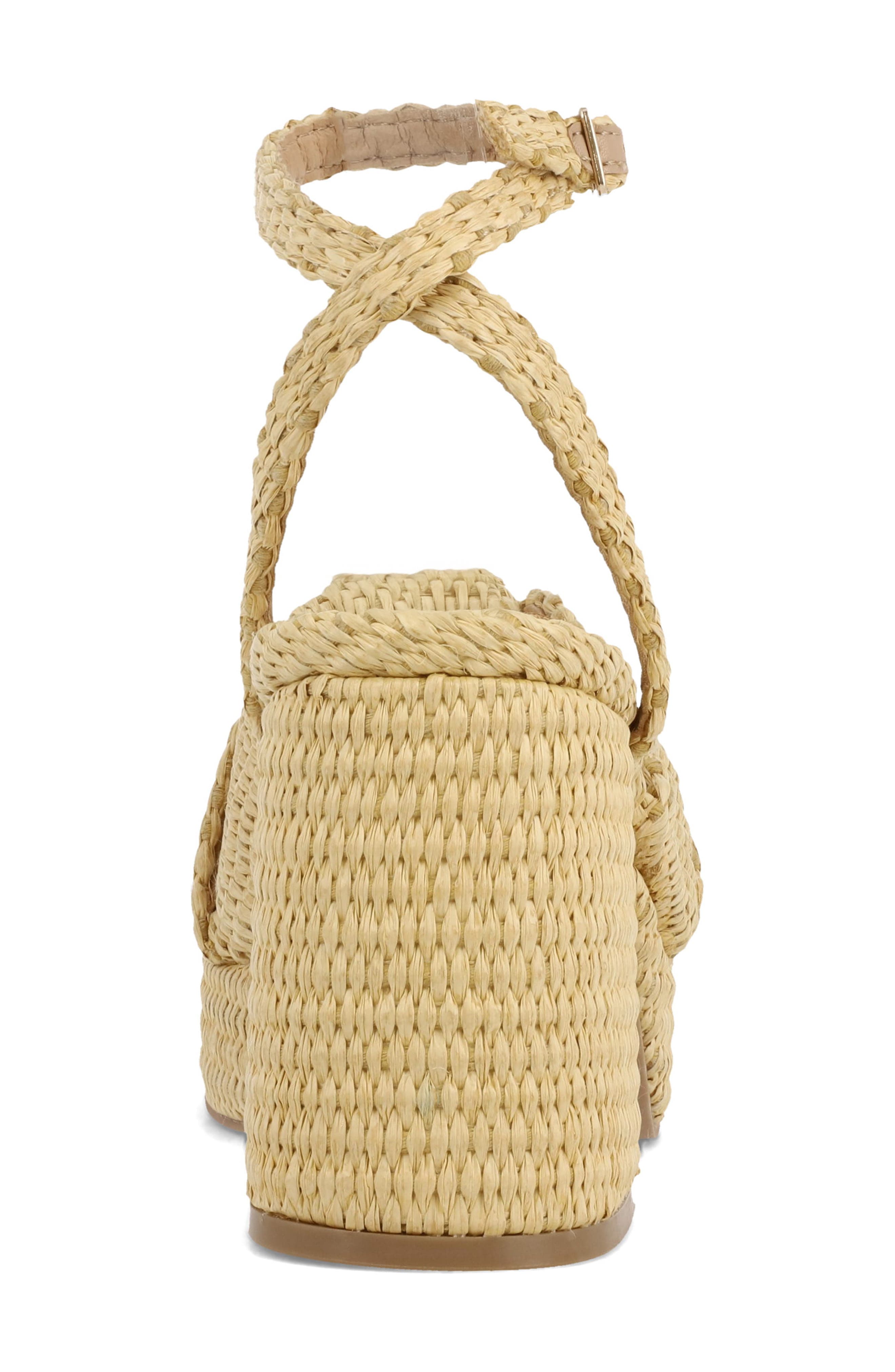 MIA Reese Raffia Platform Sandal, Alternate, color, Natural