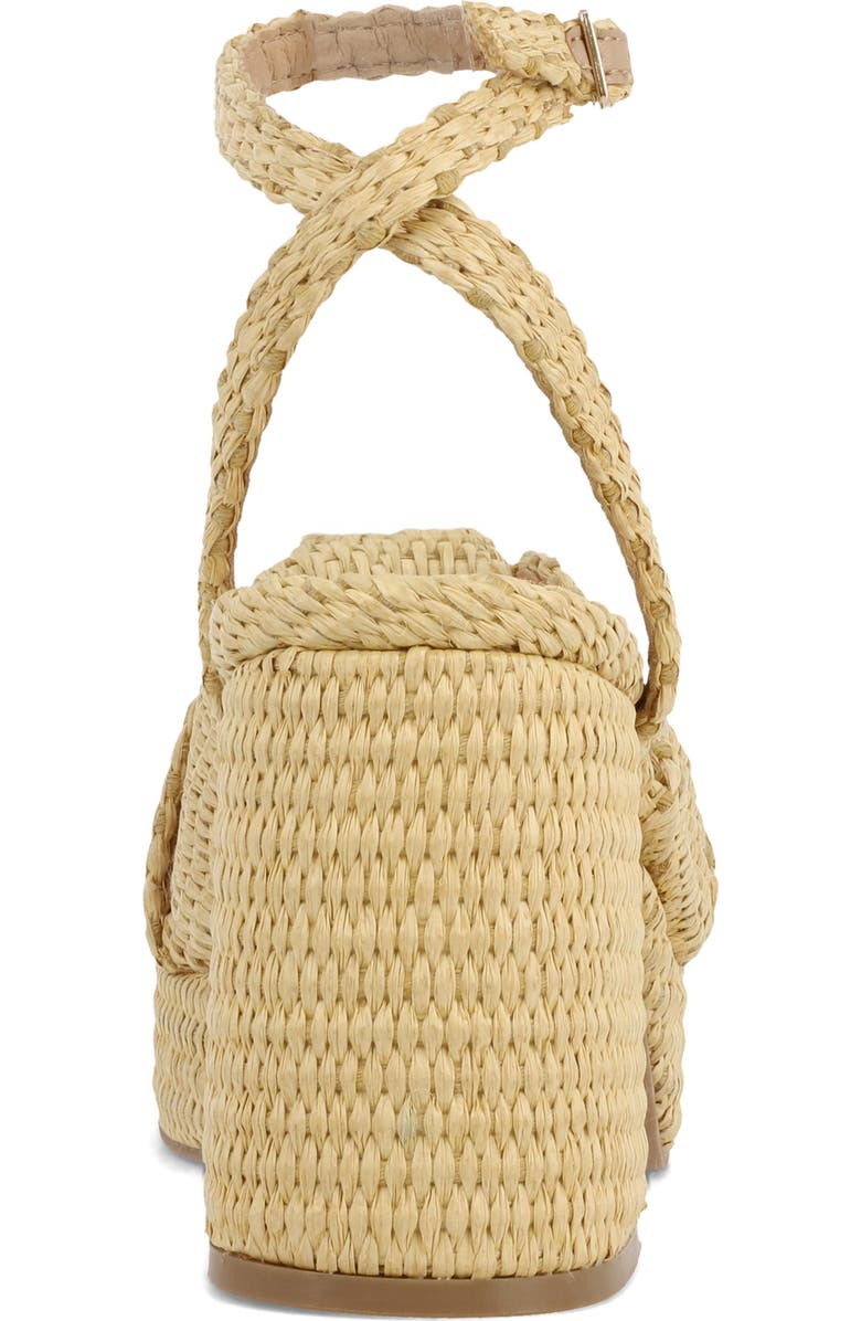 MIA Reese Raffia Platform Sandal, Alternate, color, Natural