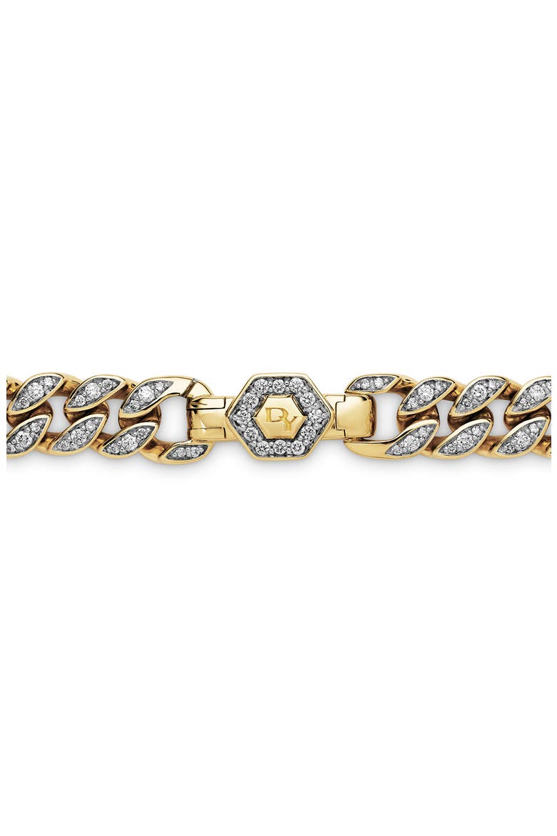 Women's Pavé Diamond Curb Chain Necklace, Alternate, color, GOLD/ DIAMOND