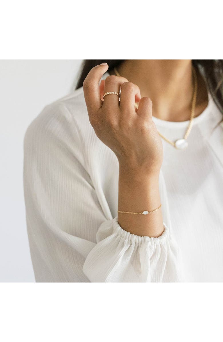 Sara Patino Gold Oval Pearl Bracelet, Alternate, color, Gold