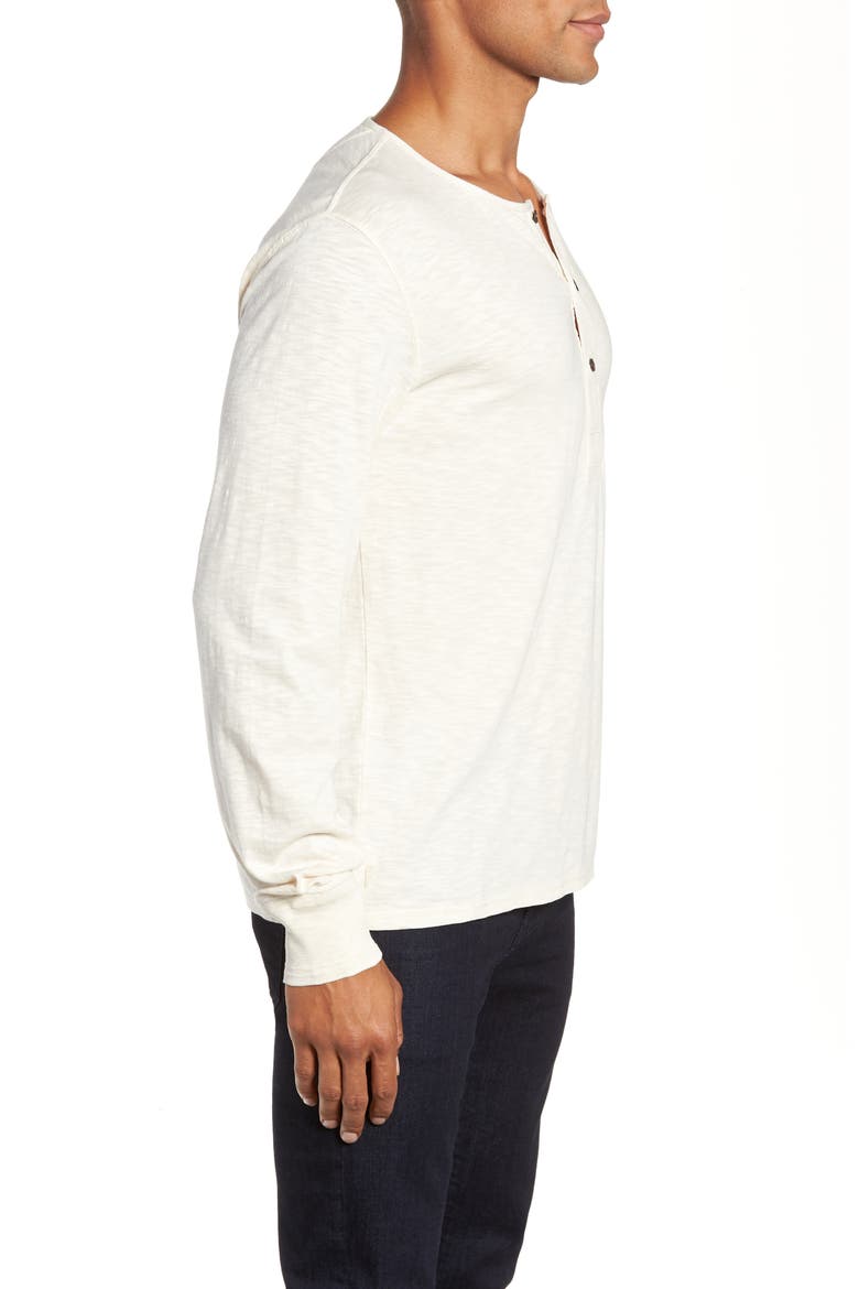 Slubbed Long Sleeve Henley, Alternate, color, BUTTERCREAM