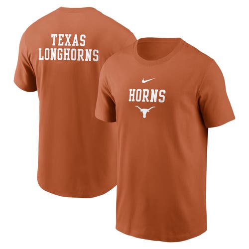 Nike Texas Orange Texas Longhorns 2-hit Stacked T-shirt In Orange