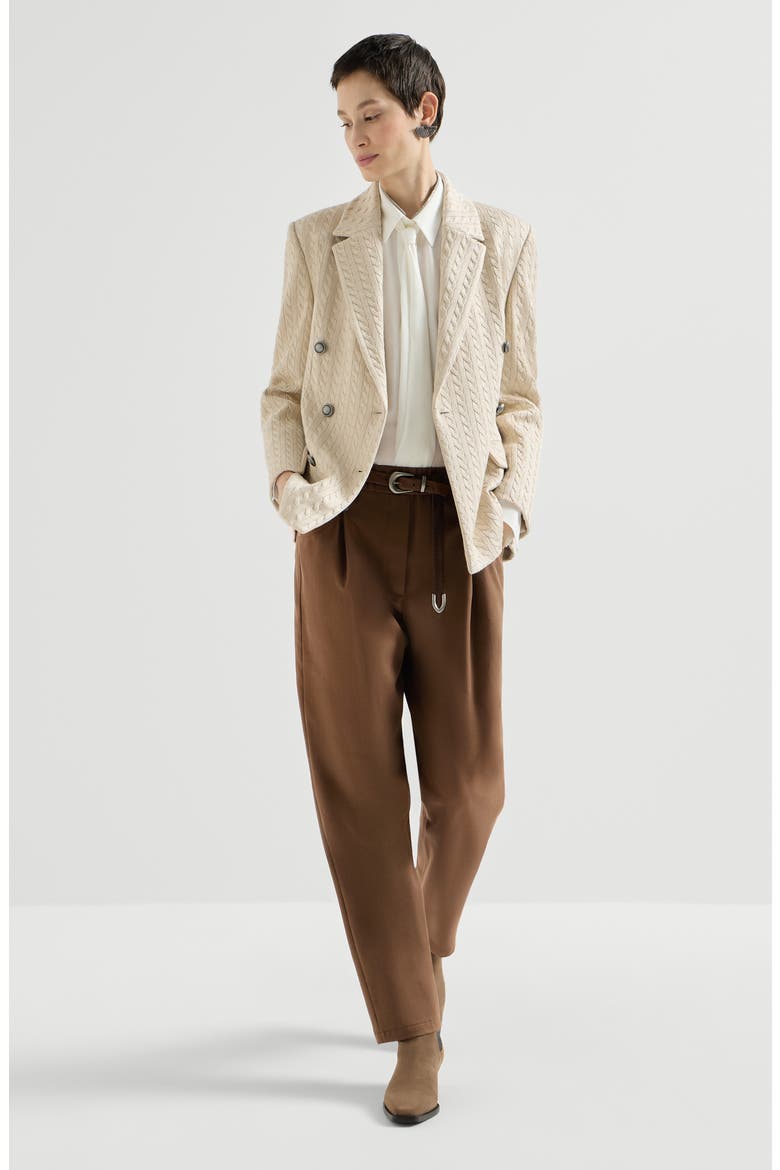 Baggy pull-on trousers, Alternate, color, Cigar