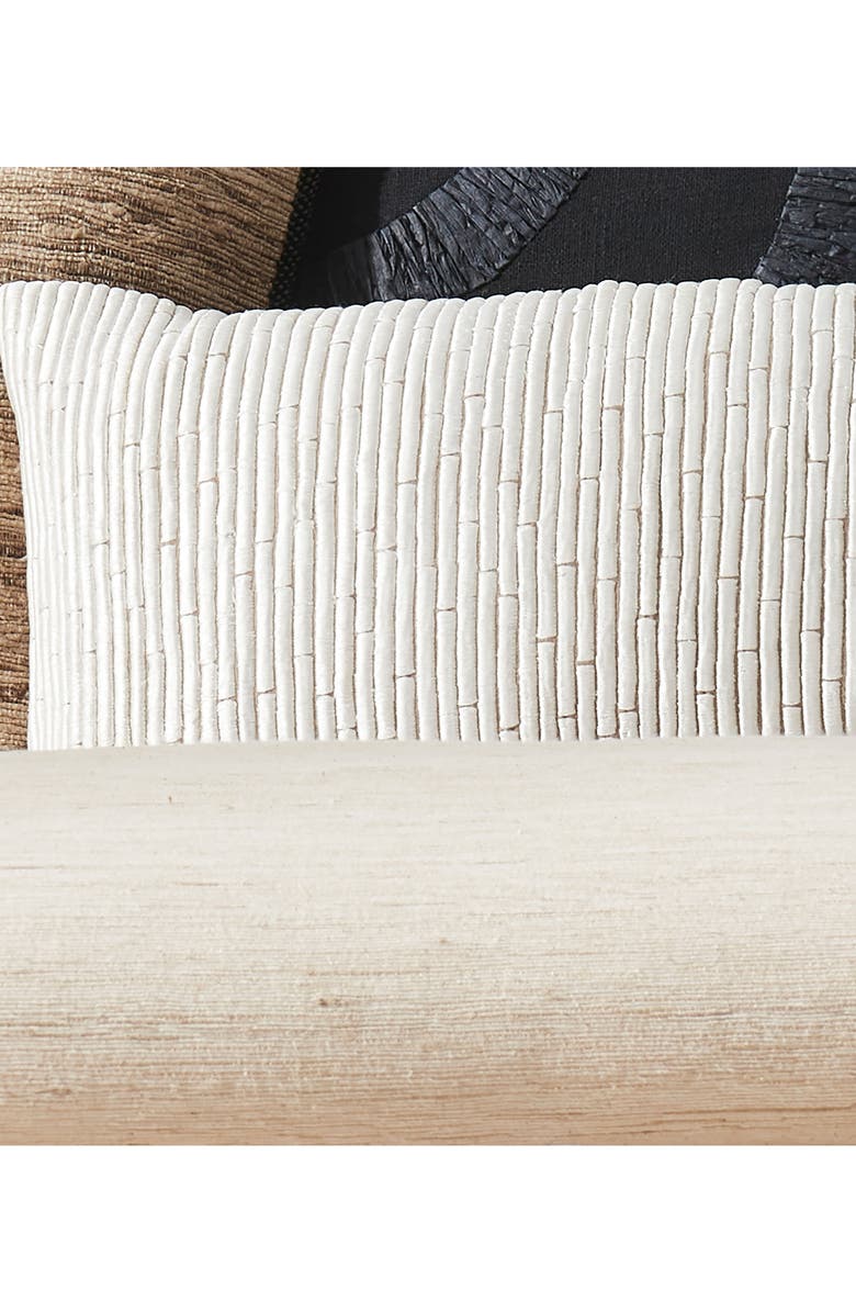 DONNA KARAN Embroidered Cotton & Linen Accent Pillow, Alternate, color, 