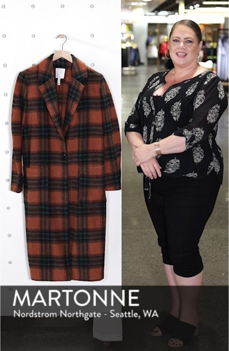 Single Button Plaid Coat, sales video thumbnail