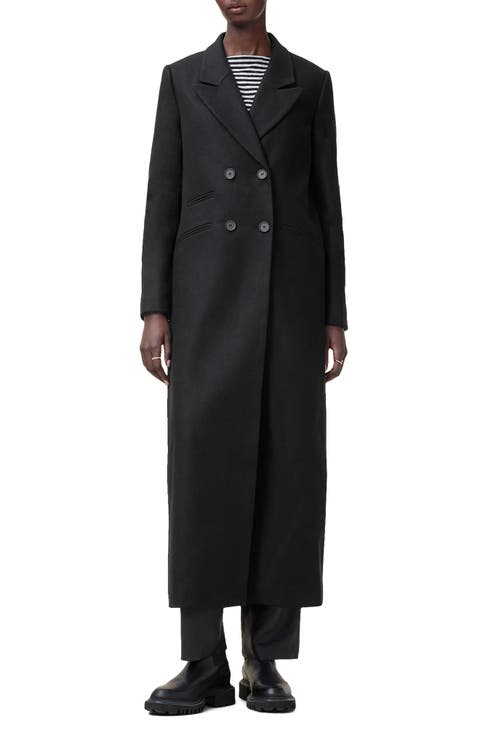 Ellen Double Breasted Wool Blend Coat