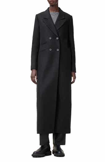 AllSaints Ellen Double Breasted Wool Blend Coat