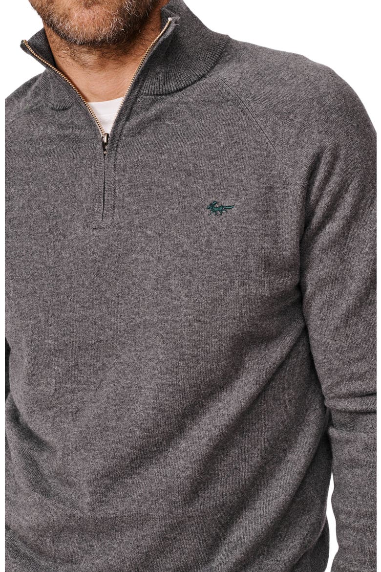 Bonby Zip Neck Sweater, Alternate, color, Charcoal