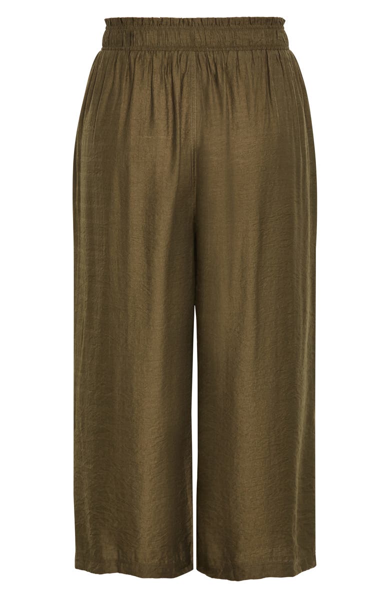 City Chic Sasha Wide Leg Pull-On Pants, Alternate, color, Khaki