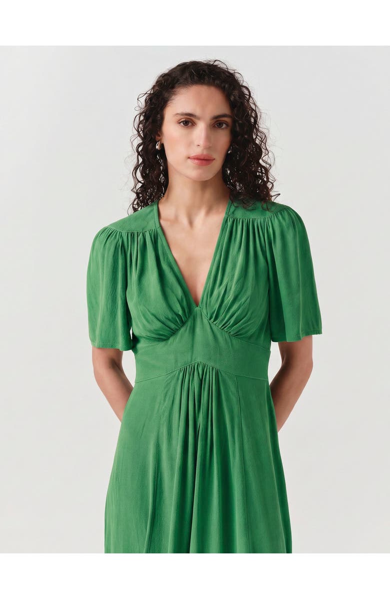 Ghost London Rosalie Angel Sleeve Crepe Midi Dress, Alternate, color, 
