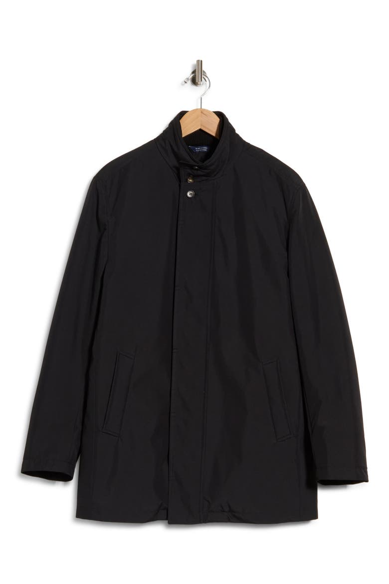 Quilted Raincoat, Alternate, color, BLACK