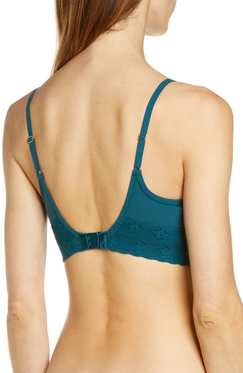 Natori Bliss Perfection Contour Soft Cup Bralette, Alternate, color, Deep Jade