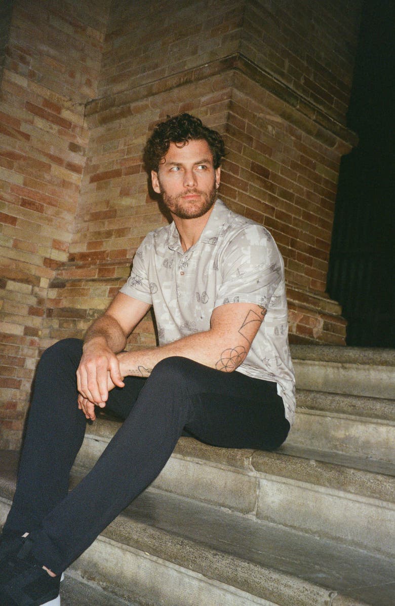 TravisMathew Featherweight Spritz Piqué Polo, Alternate, color, Island Fossil