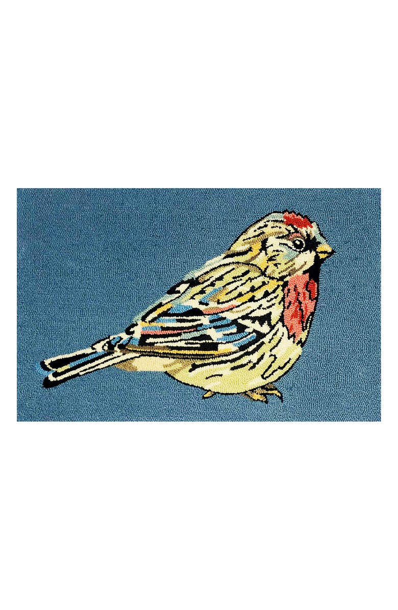 R16 HOME Luna Bird Doormat, Main, color, Steel Blue