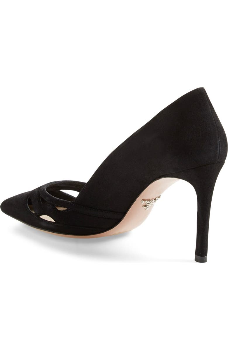 Prada Cutout Pointy Toe Pump, Alternate, color,