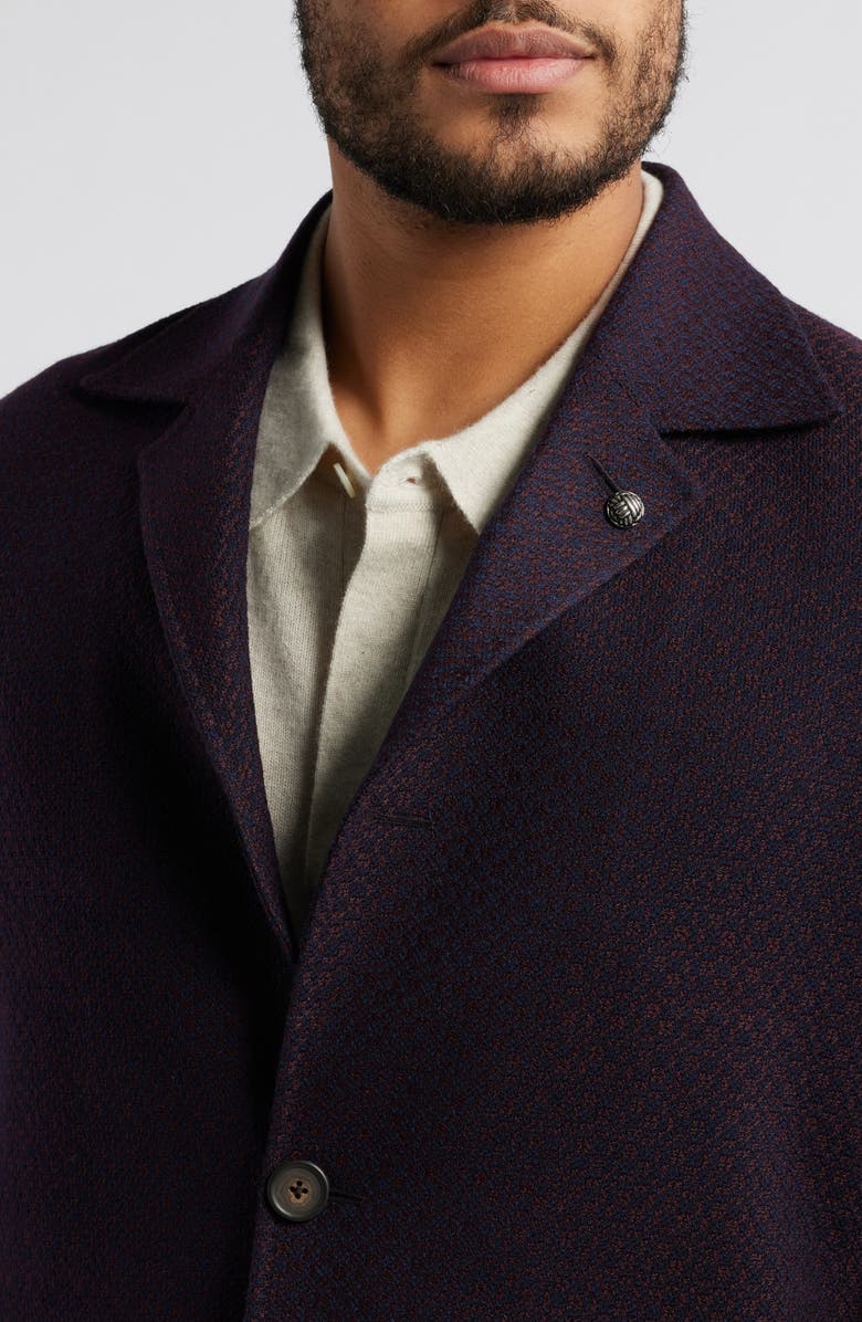 Jack Victor Quest Knit Ready Burgundy Wool Jacket, Alternate, color, Burgundy