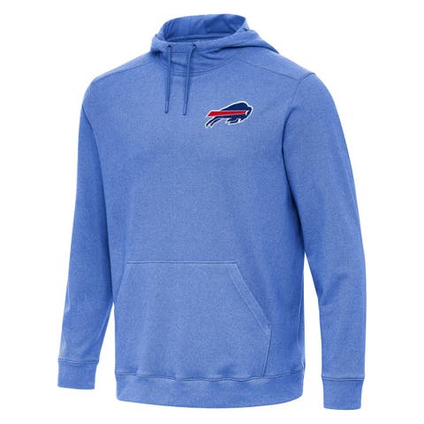 Men's Antigua Heather Royal Buffalo Bills Cloud Pullover Hoodie