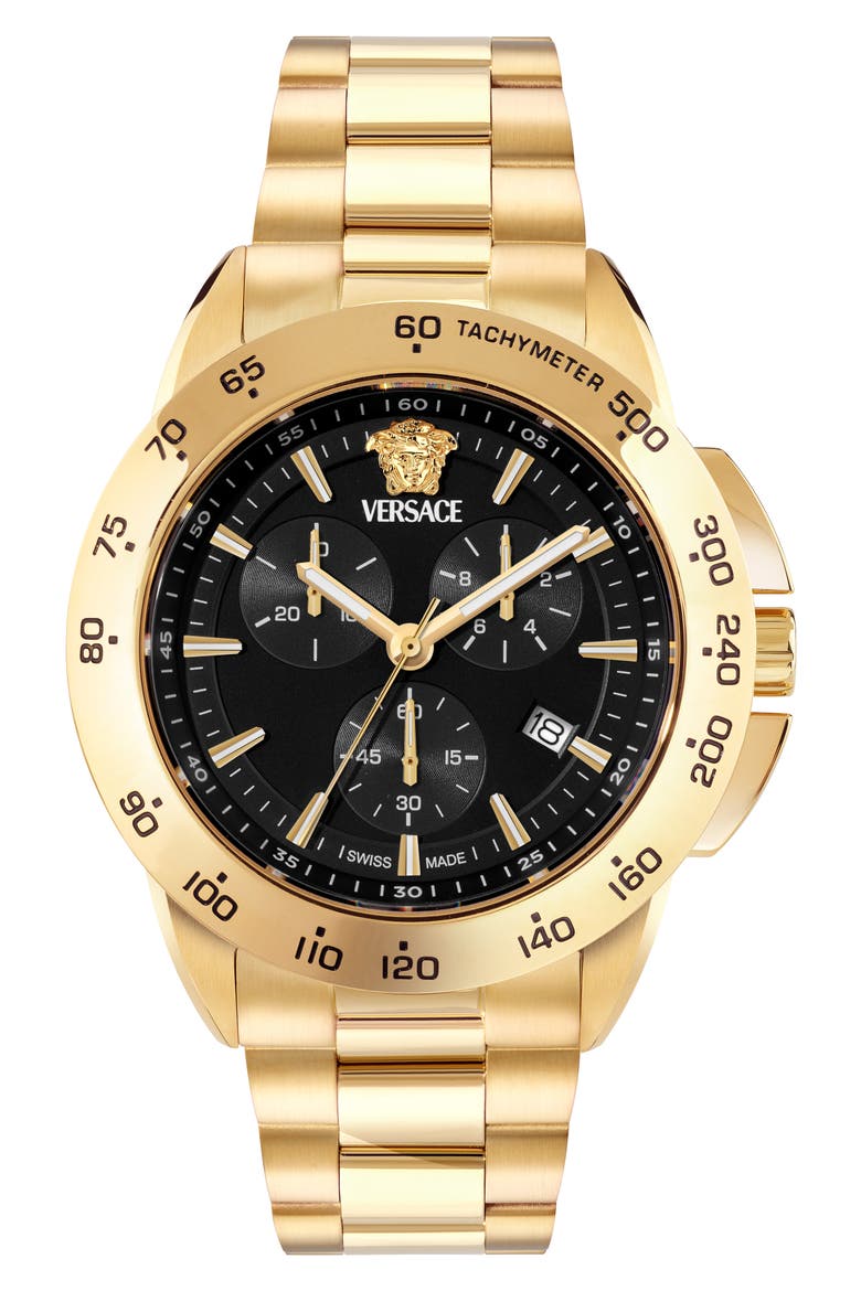 V-Sport Bracelet Chronograph Watch, 44mm, Main, color, IP YELLOW GOLD