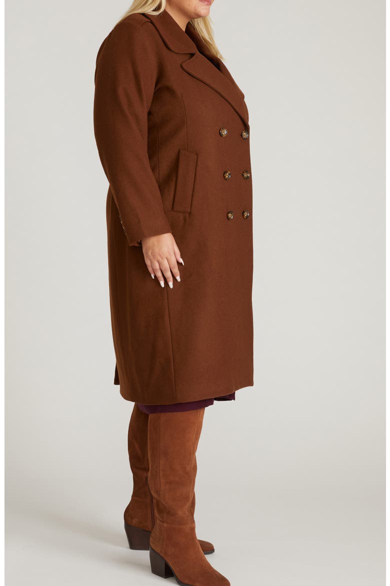 Callaghan Double Breasted Wool Blend Coat, Alternate, color, GRIZZLY