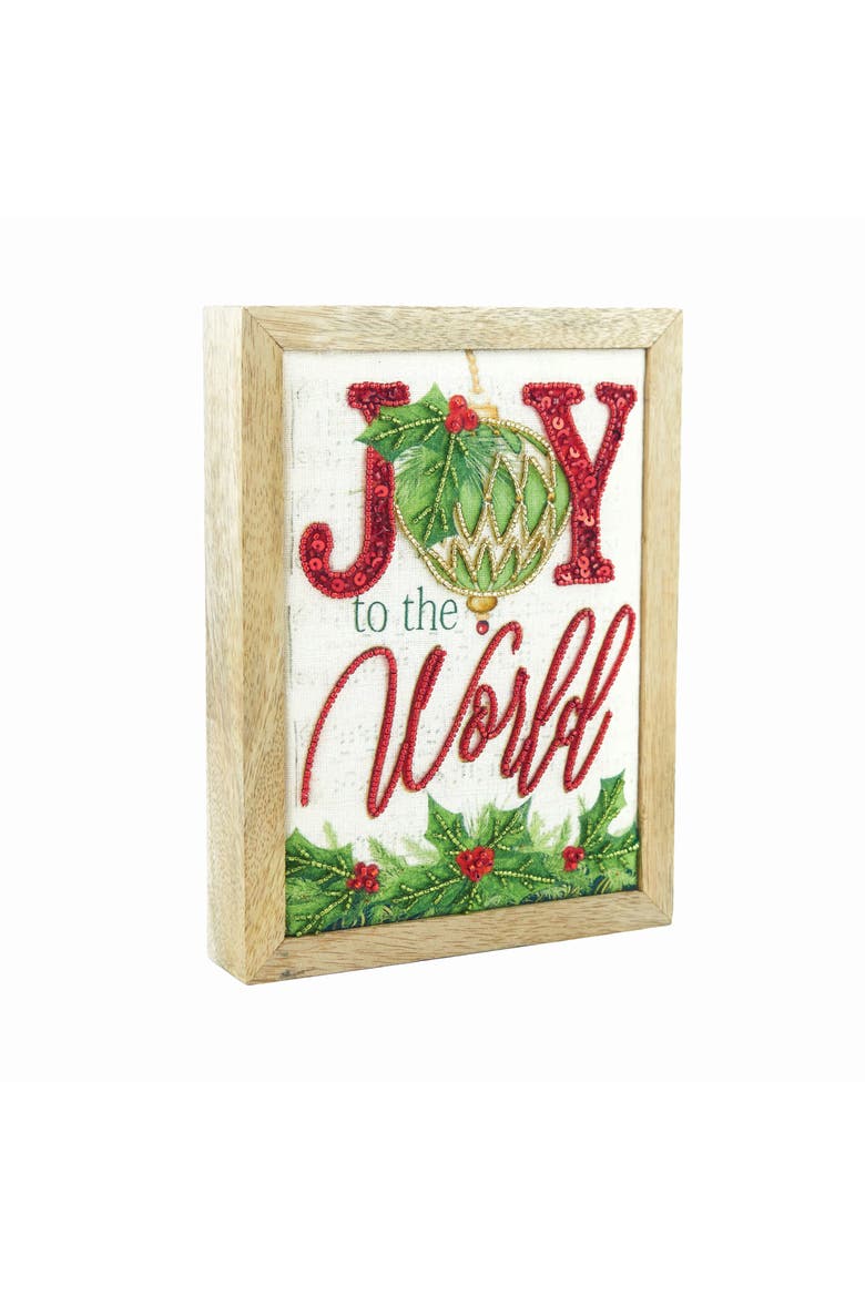 Embellished Joy/World Shelf Sitter Block, Alternate, color, Green